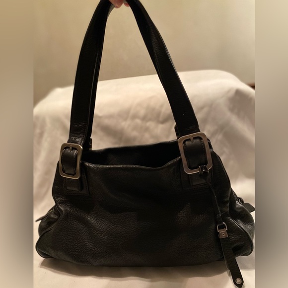 Cole Haan Black Pebble Leather Hobo Satchel Bag - Picture 6 of 13